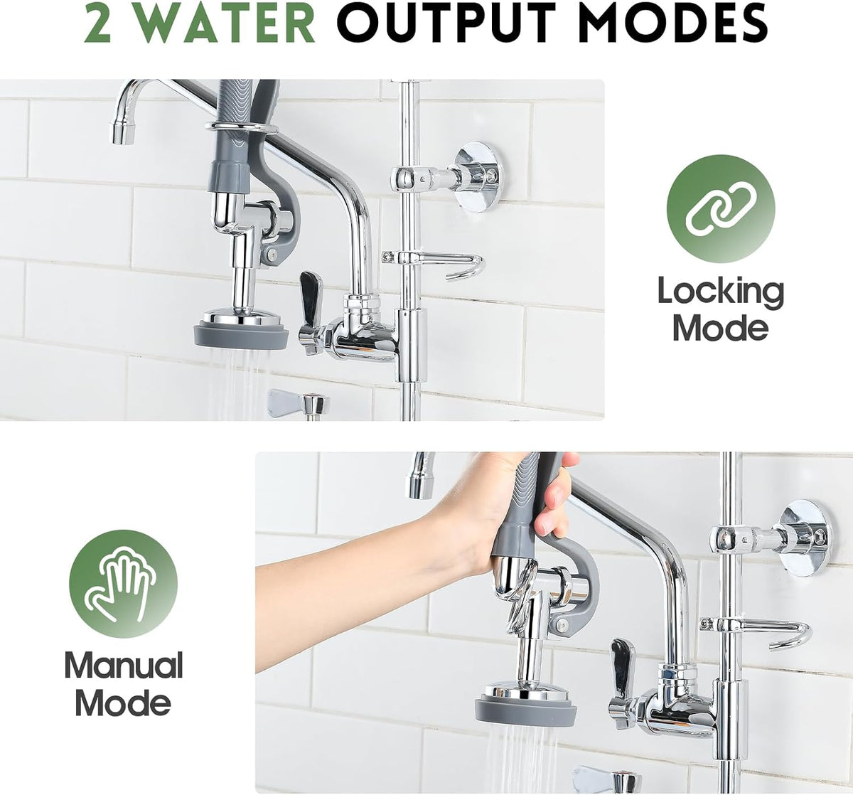 Pre Rinse Sprayer Valve with Handle Grip Assembly (Grey)