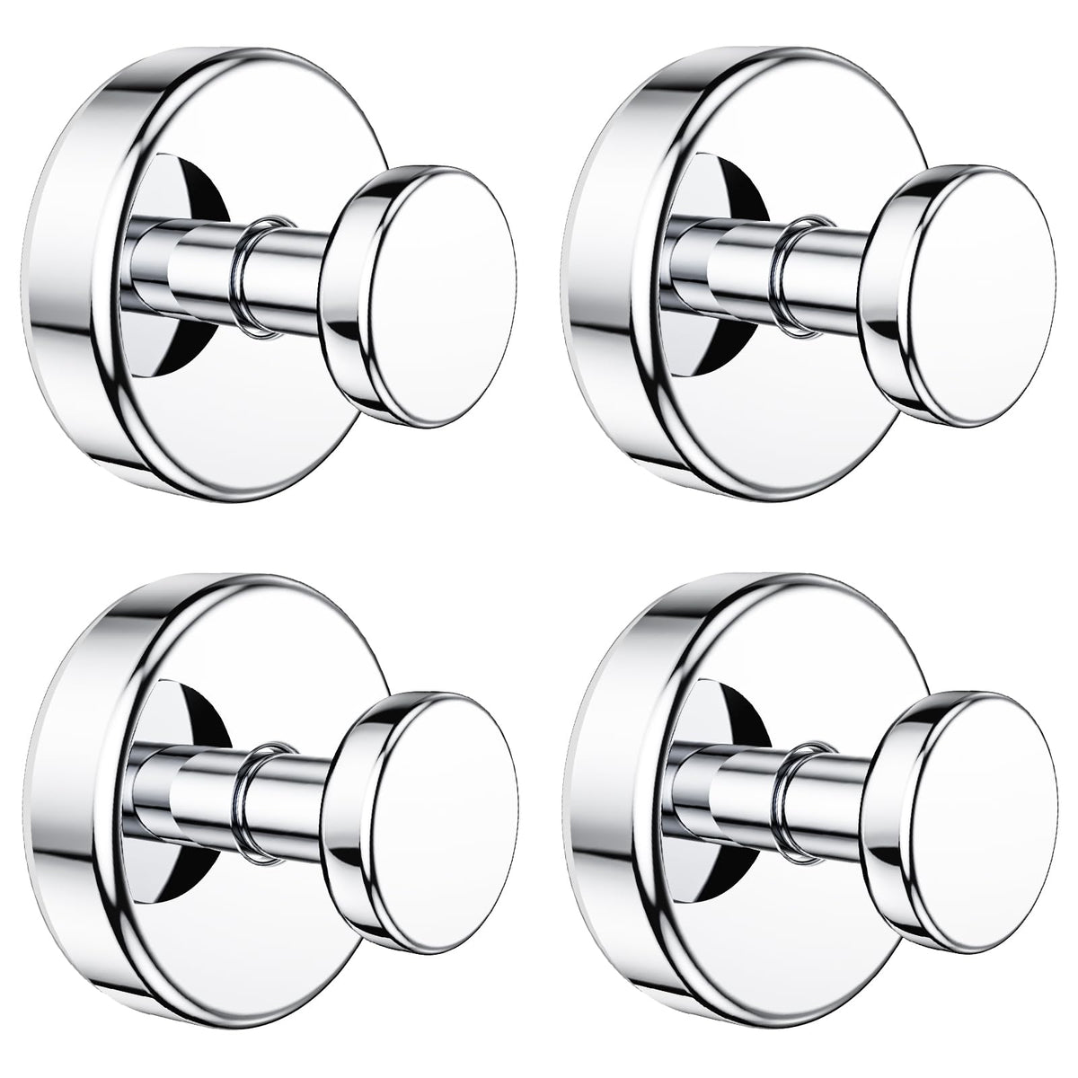 Vacuum Suction Cup Hooks for Shower, Shower Hooks for Inside Shower Glass Window, Mirror, No Drill Towel Hooks for Bathrooms, Bath Robe Coat Looafh Wreath Hook for Hanging - 2 Pack, Black