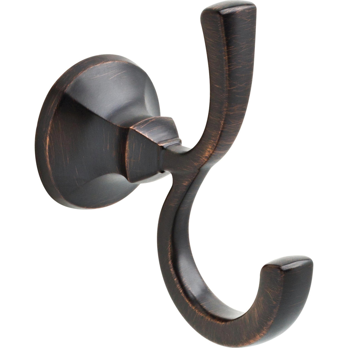 DELTA FAUCET Rubber Limited 76435-RB Ashlyn Double Towel Hook Bath Hardware Accessory in Venetian Bronze