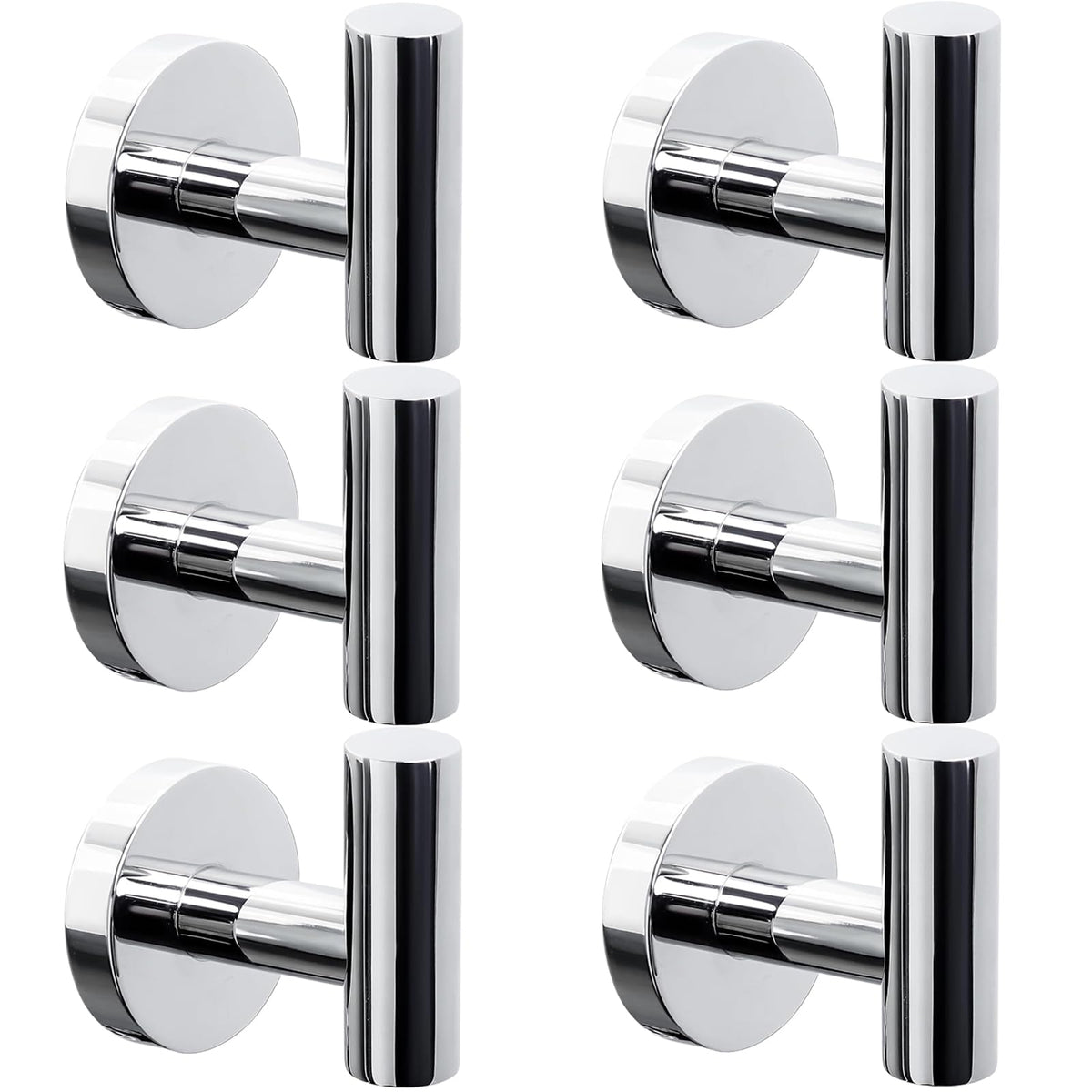 Kruodop Towel Hooks for Bathroom,4 Packs Wall Mount Towel Holder,Black Matte Wall Robe Hook,Stainless Steel Heavy Duty Door Hanger Towel Hook for Kitchen, Bedroom,Hotel,Pool,Coats - Black
