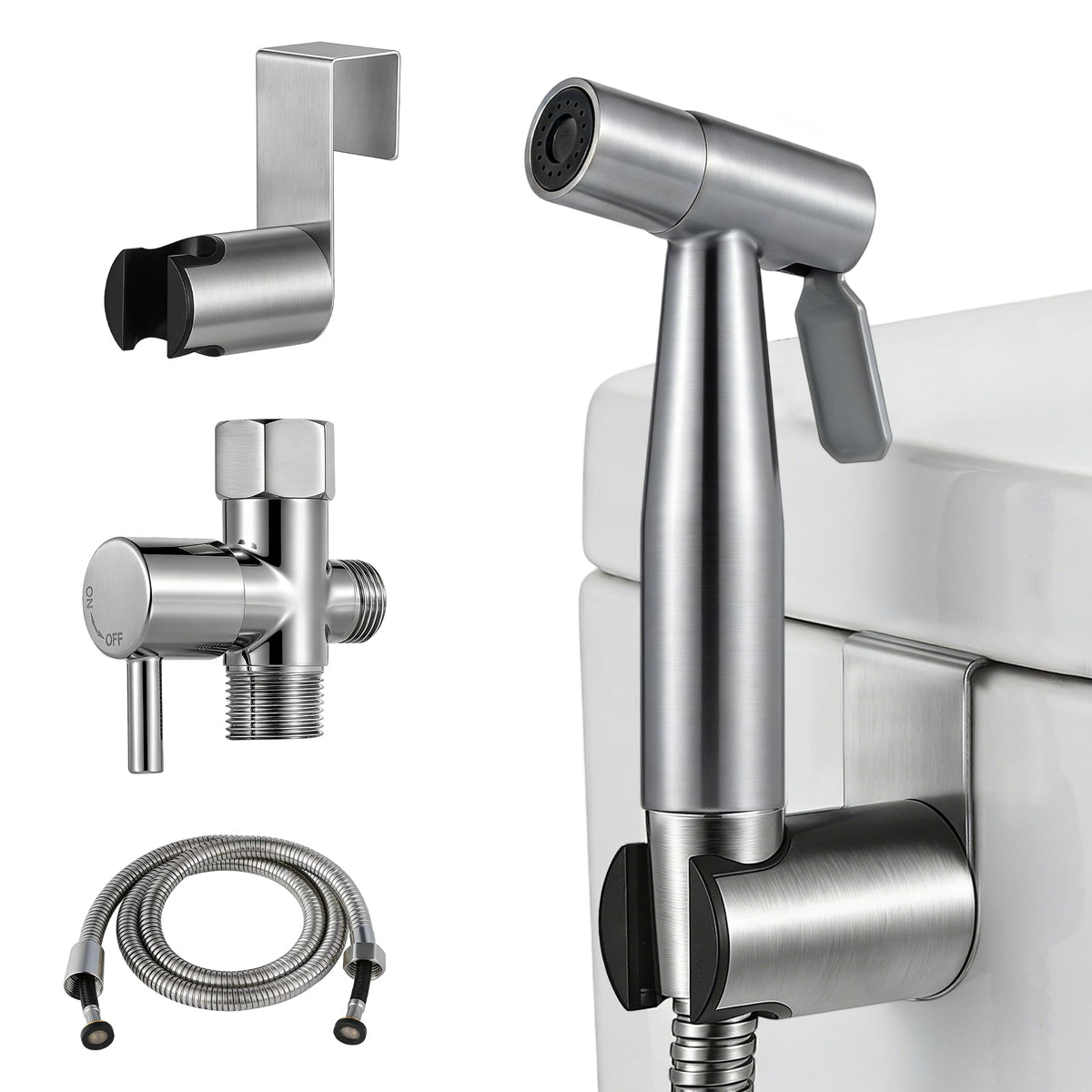 Brushed Gold Handheld Bidet Sprayer Set for Toilet