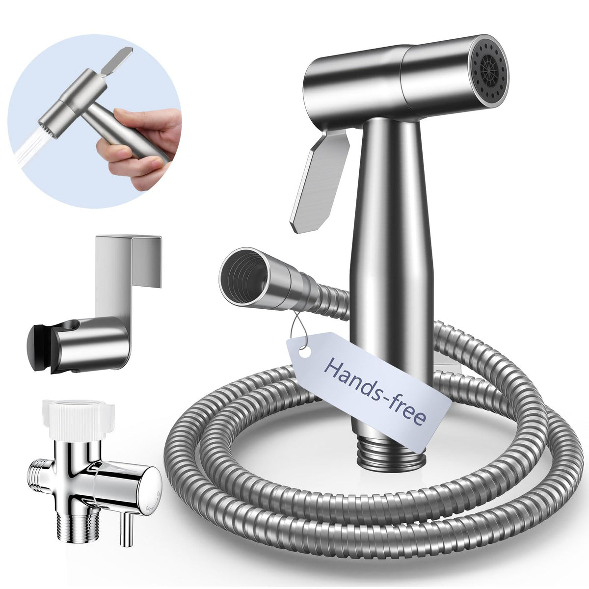 BRITULIF 2-Pack Handheld Bidet Sprayer for Toilet, Adjustable Pressure