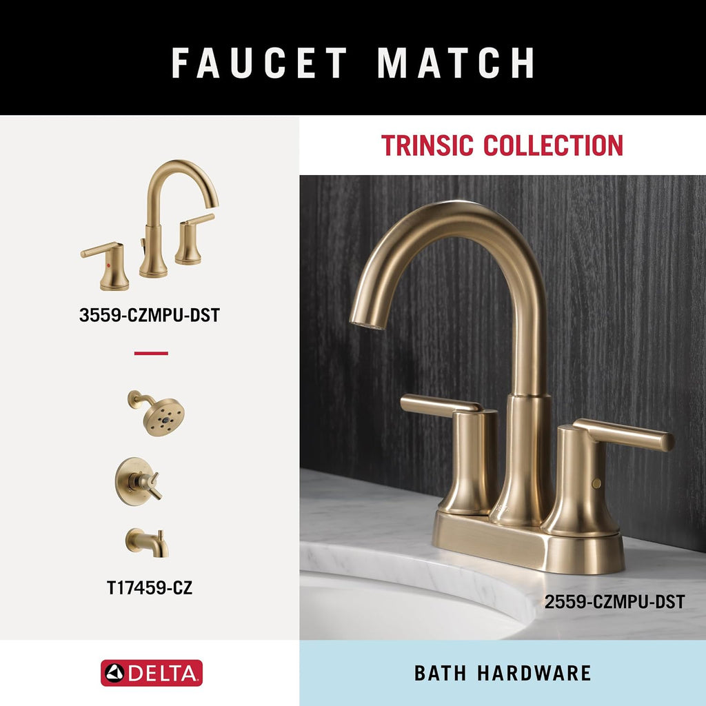 Delta Single Towel Hook for Bathroom or Kitchen| Champagne Bronze | Trinsic Accessories