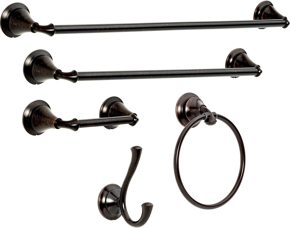 Delta Double Towel Hook for Bathroom or Kitchen| Venetian Bronze | Linden Accessories