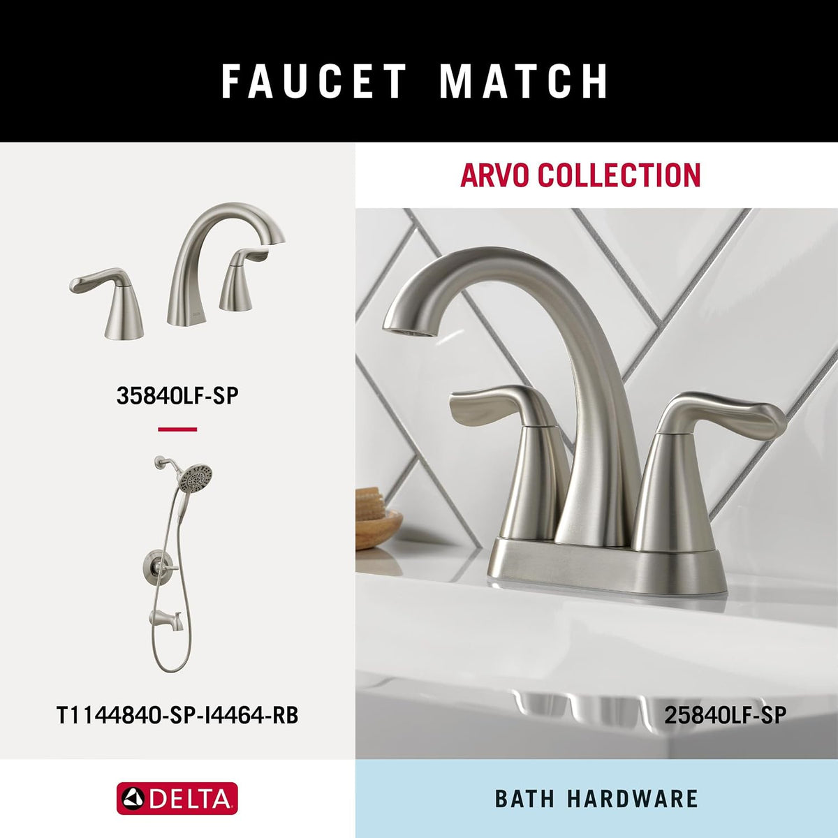 Delta ARV35-DN Arvo Double Towel Hook Bath Hardware Accessory in Brushed Nickel