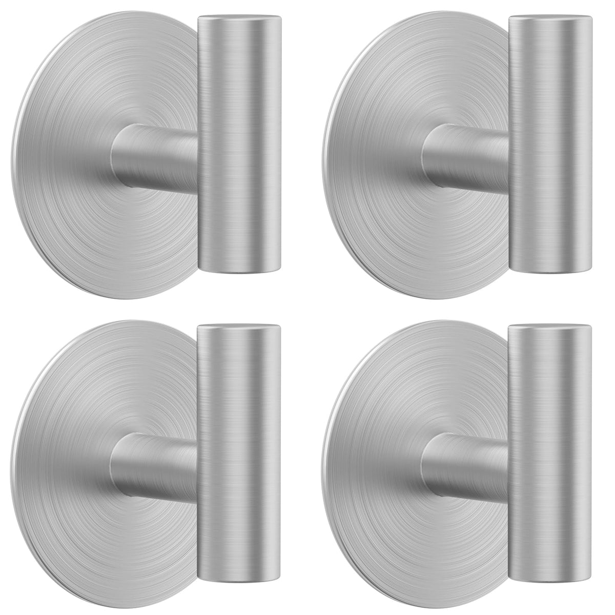 Bntuk Adhesive Wall Towel Hooks, No Drill Waterproof Bathroom Shower Hooks