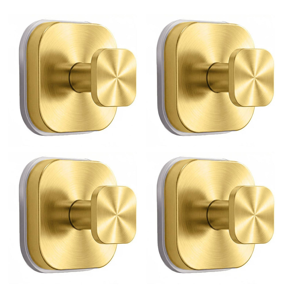Suction Cup Hooks 4 Pack‑ Heavy‑Duty Shower Suction Hooks (Max Load 15 lbs), Removable Waterproof Towel Hooks for Shower Wall, Bathroom Glass, Window & Kitchen (Black)