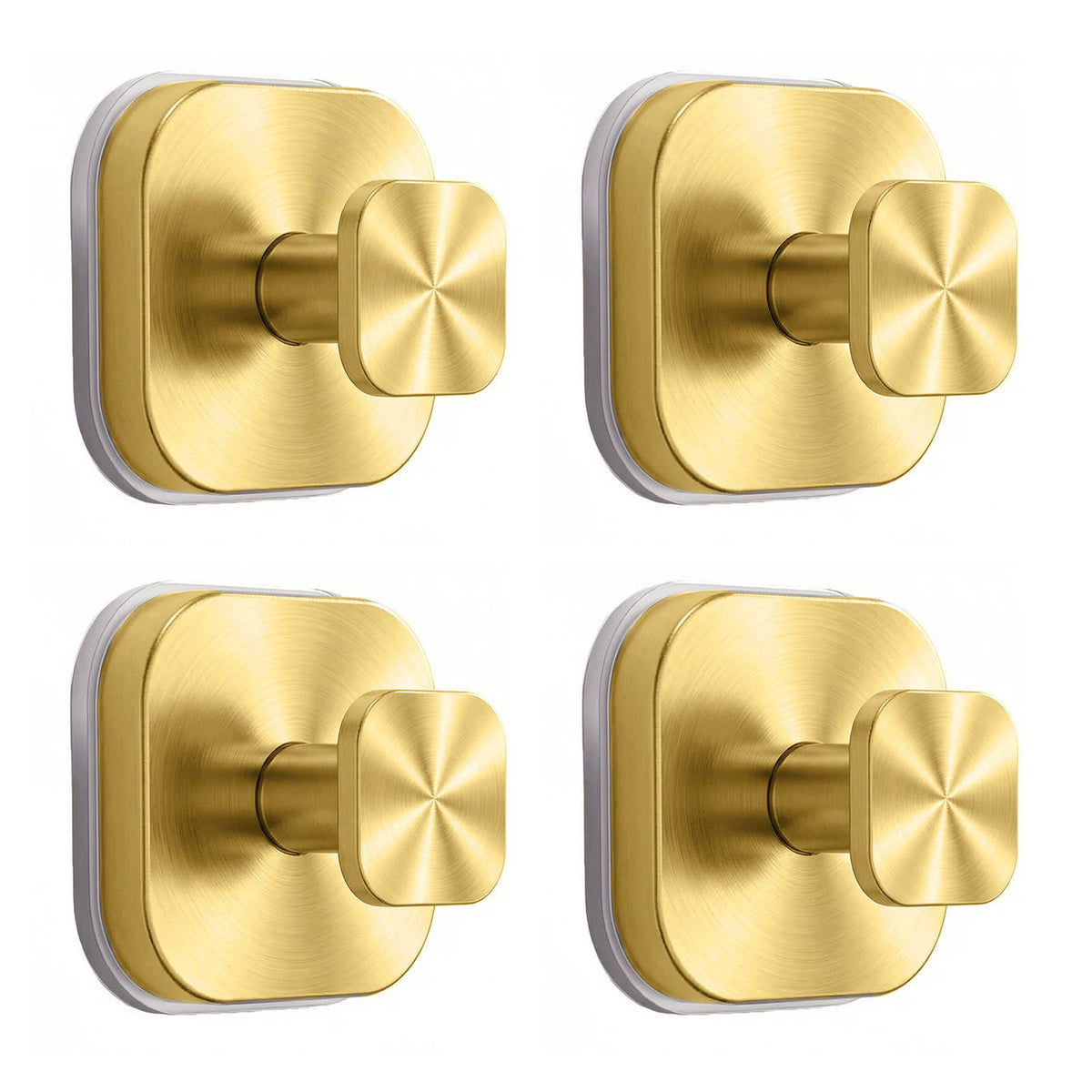 Suction Cup Hooks 4 Pack‑ Heavy‑Duty Shower Suction Hooks (Max Load 15 lbs), Removable Waterproof Towel Hooks for Shower Wall, Bathroom Glass, Window & Kitchen (Black)