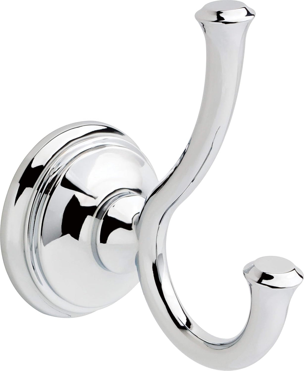 Delta Double Towel Hook for Bathroom or Kitchen| Polished Chrome | Cassidy Accessories