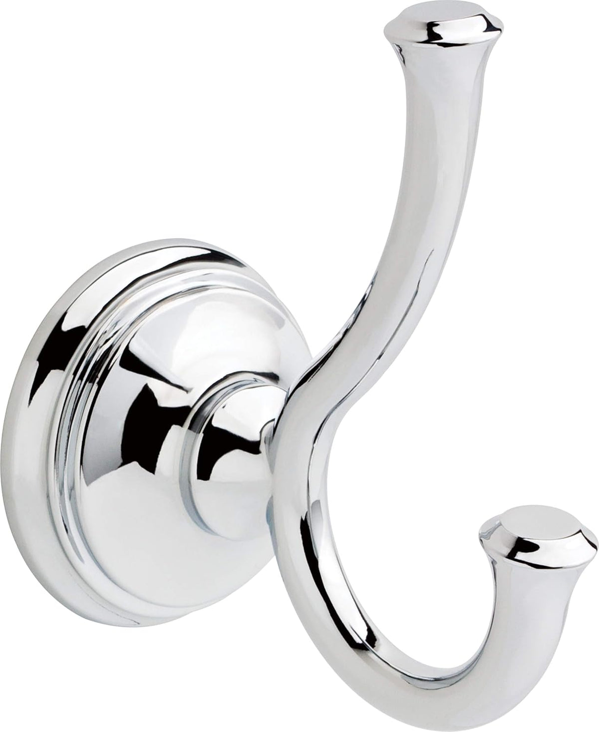 Delta Double Towel Hook for Bathroom or Kitchen| Polished Chrome | Cassidy Accessories