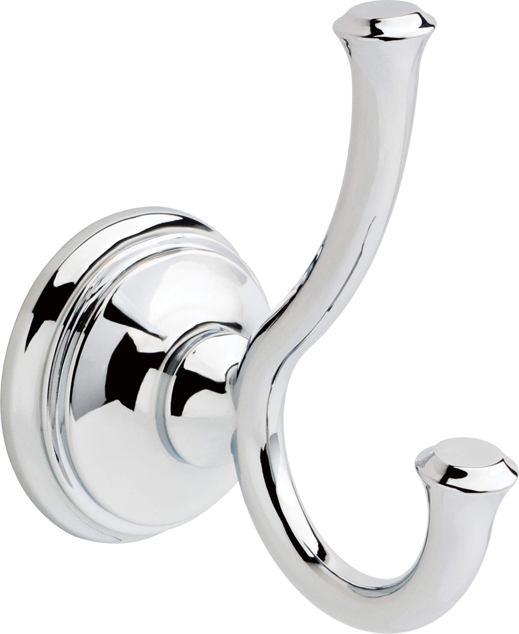 Delta Double Towel Hook for Bathroom or Kitchen| Polished Chrome | Cassidy Accessories