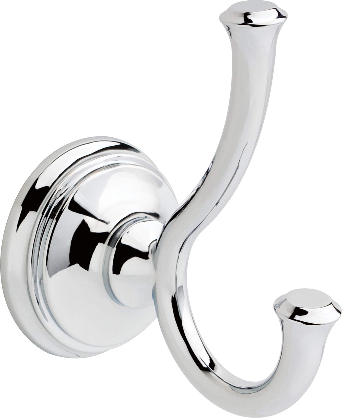 Delta Double Towel Hook for Bathroom or Kitchen| Polished Chrome | Cassidy Accessories