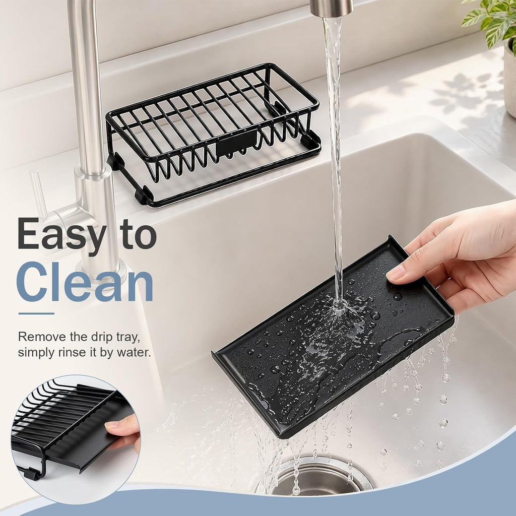 Self Draining Soap Dish for Shower Bar Soap Holder Soap Saver, Black