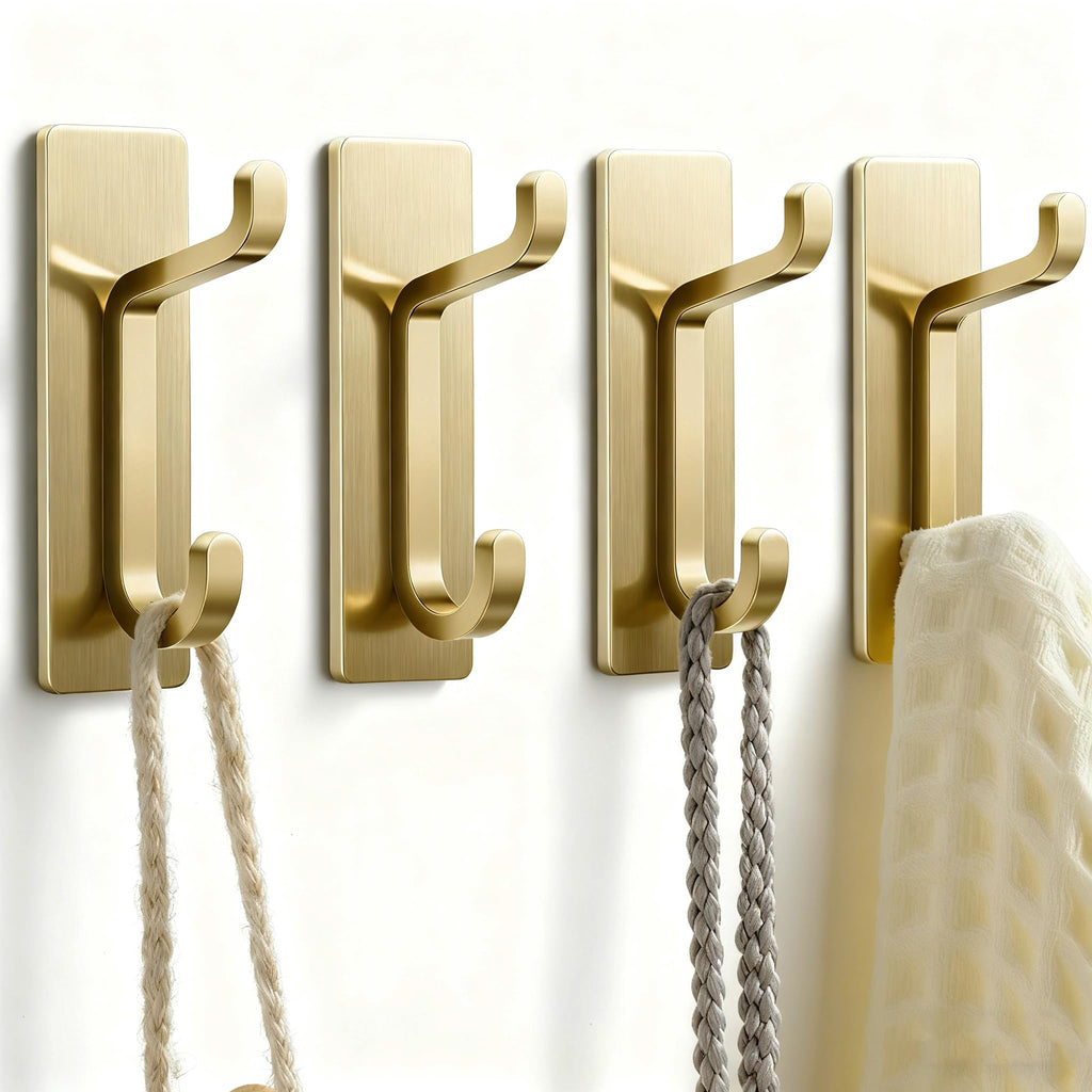 pickpiff 13LB Strong Stick-on Hooks for Coat & Towel, Pink 4 Pack