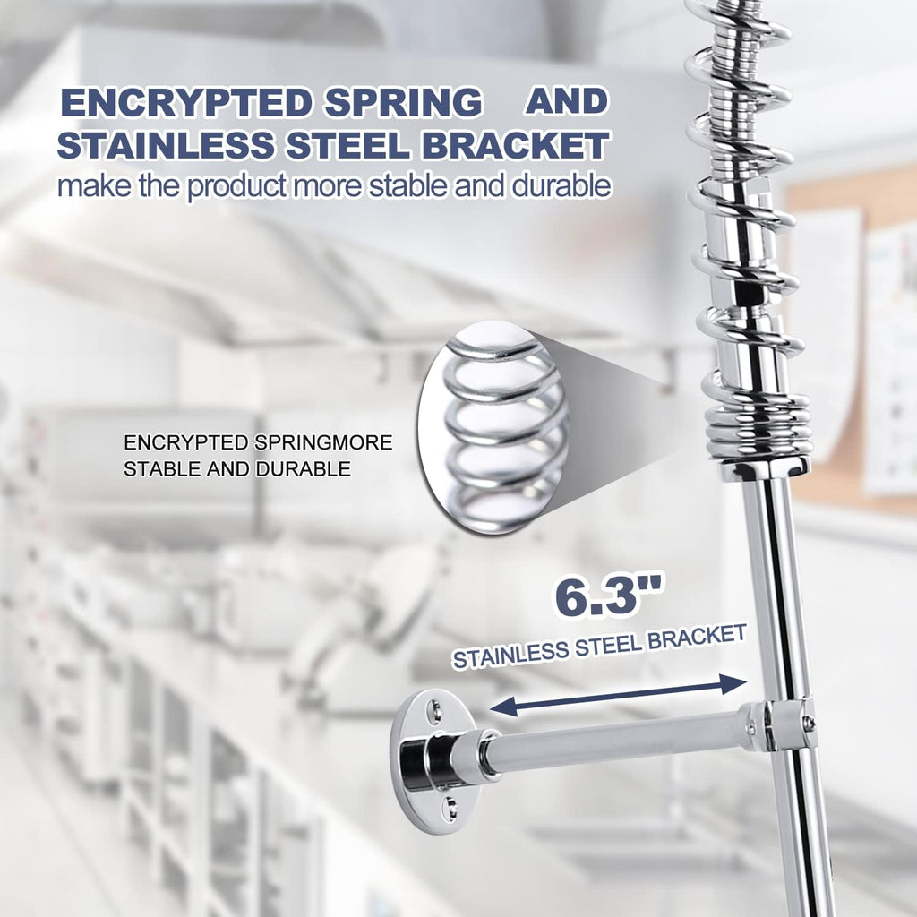 Commercial Kitchen Faucet Wall Mount with Pre-Rinse Sprayer 36" Height Wall Mount Kitchen Sink Faucet 8 Inch Center with 10" Add-on Swing Spout Faucet & Coiled Spring Pull Down Spray