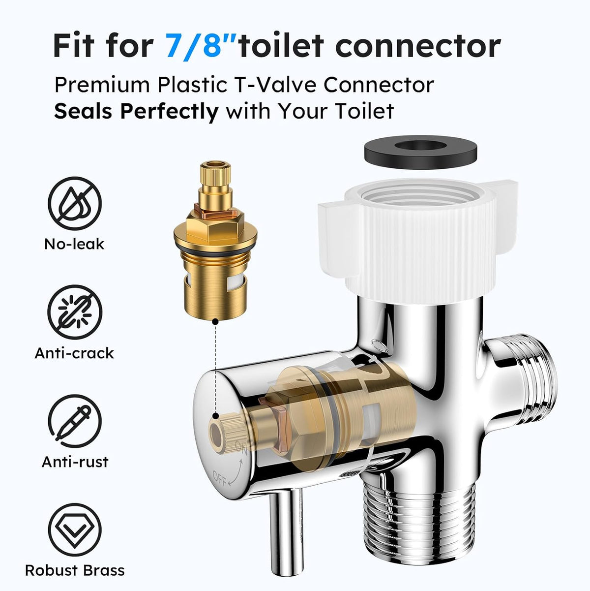 Arofa Handheld Bidet Sprayer, Bidet Attachment for Toilet, Brushed Nickel