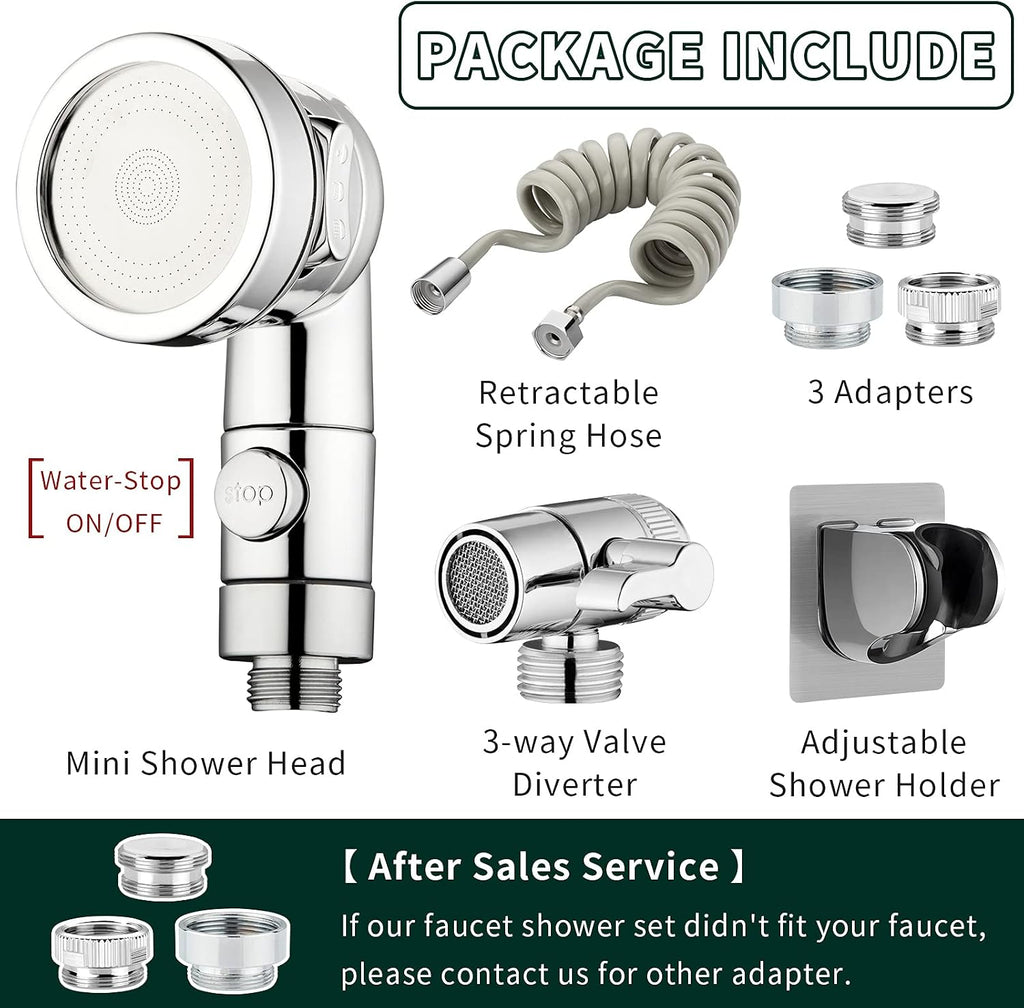 ZCONIEY Sink Faucet Sprayer Attachment Hair Pet Rinser Showerhead with Stop Water-saving Function