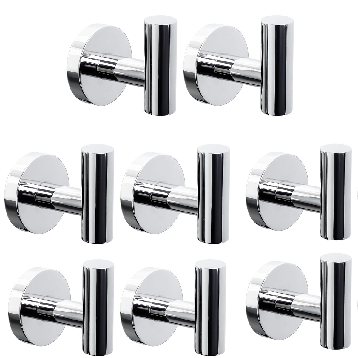 Towel Hooks Bathroom Coat Robe Wall Hook Heavy Duty Door Hanger Towel Robe Clothes Cabinet Closet Sponges Rack for Bathroom Bedroom Kitchen Hotel Pool 4 Packs Black(Drilling Installation)