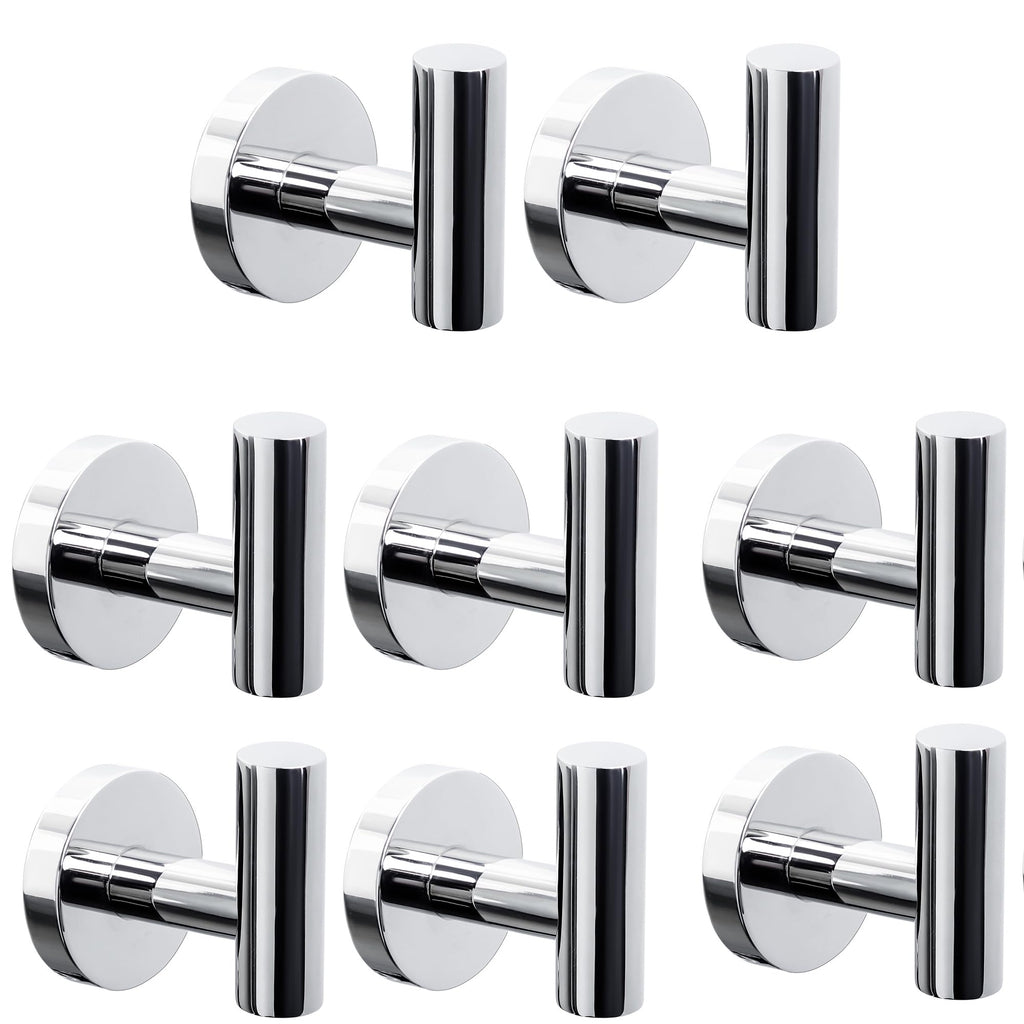 Towel Hooks Bathroom Coat Robe Hook Stainless Steel Heavy Duty Door Hanger Towel Robe Clothes Cabinet Wall for Bathroom Bedroom Kitchen Hotel Pool 4 Packs (Gold)