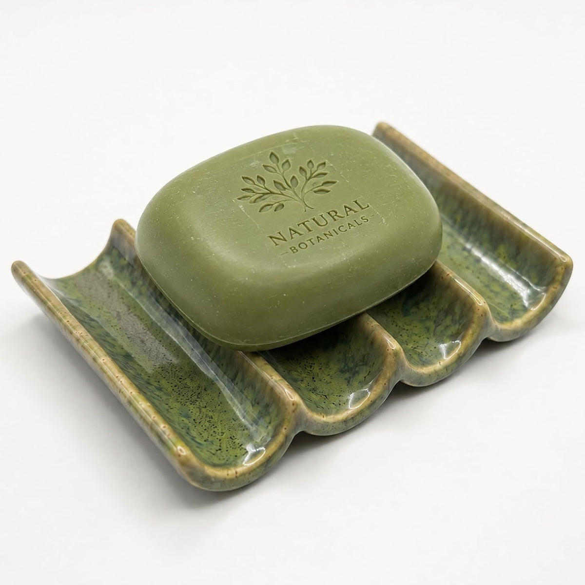 Ceramic Soap Dish, Draining Bar Soap Holder for Shower & Bathroom