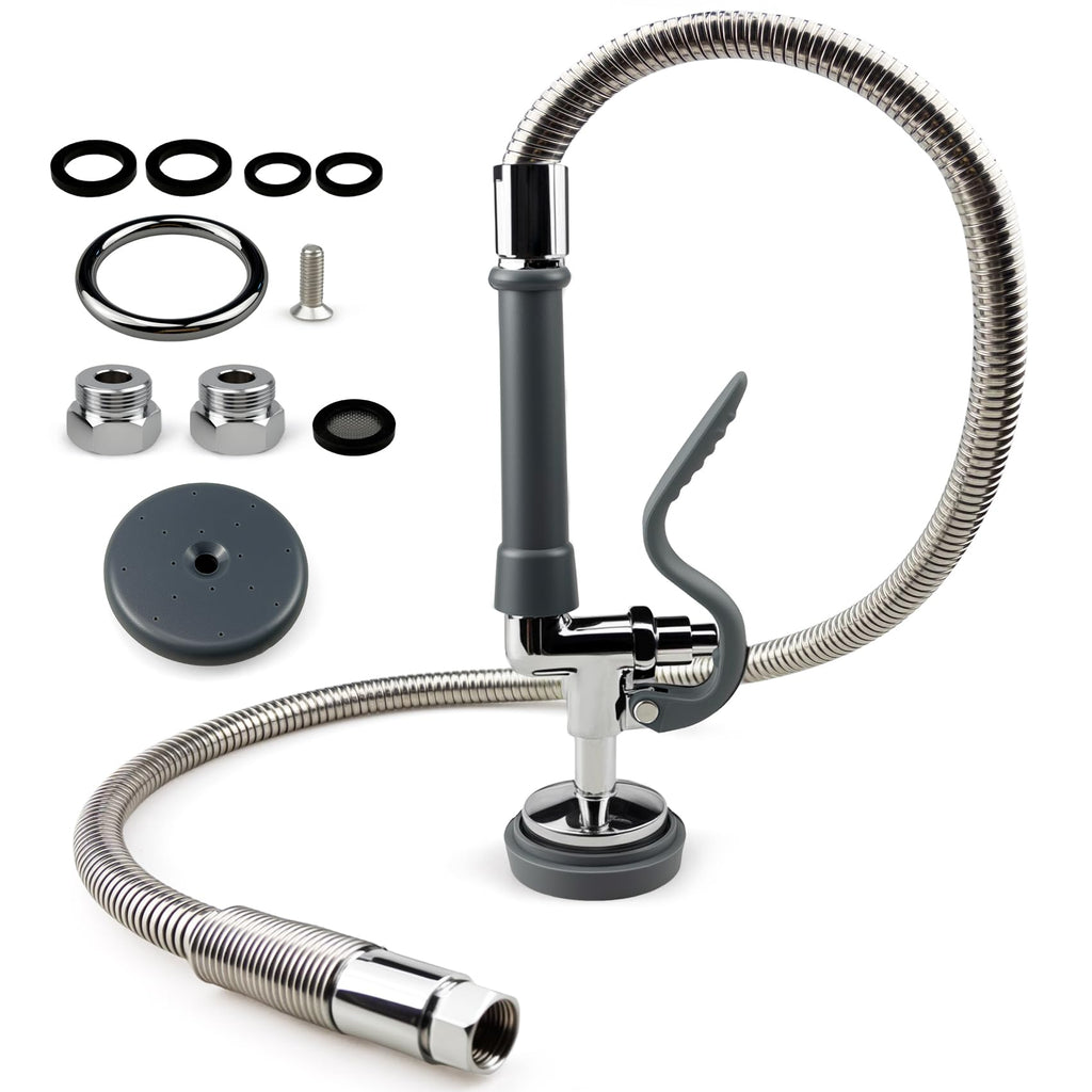 Pre Rinse Spray Valve with 45" Stainless Steel Hose for Kitchen Sinks