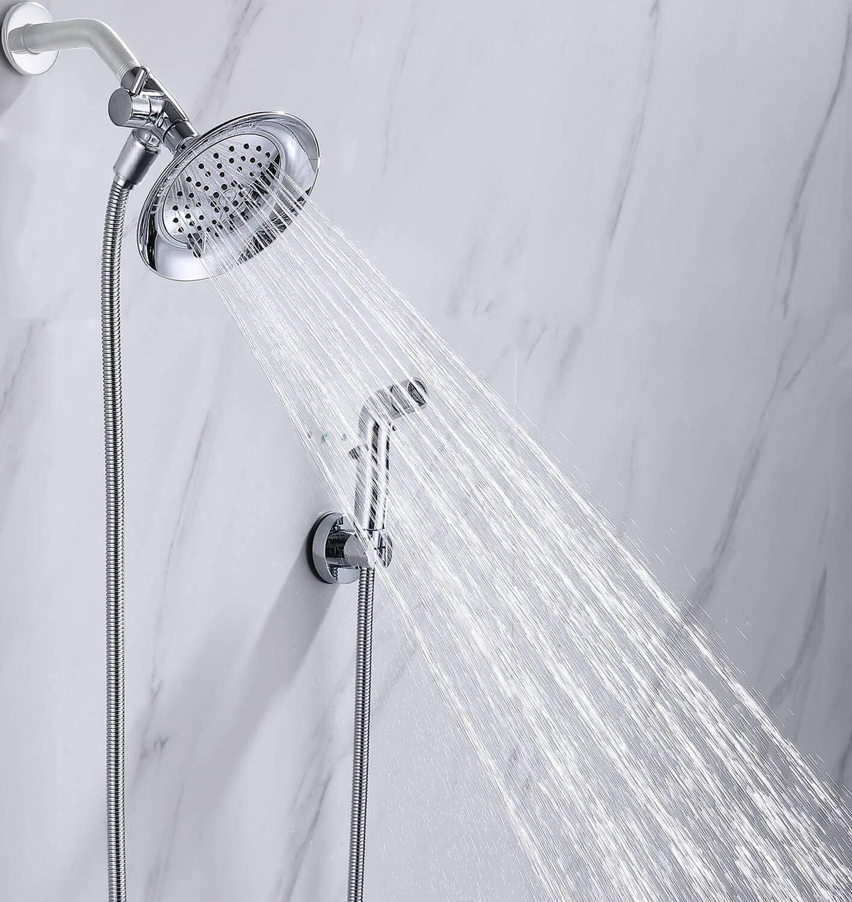 G-Promise 2 Mode Dog Shower Attachment with Extra Long Hose Adhesive Mount