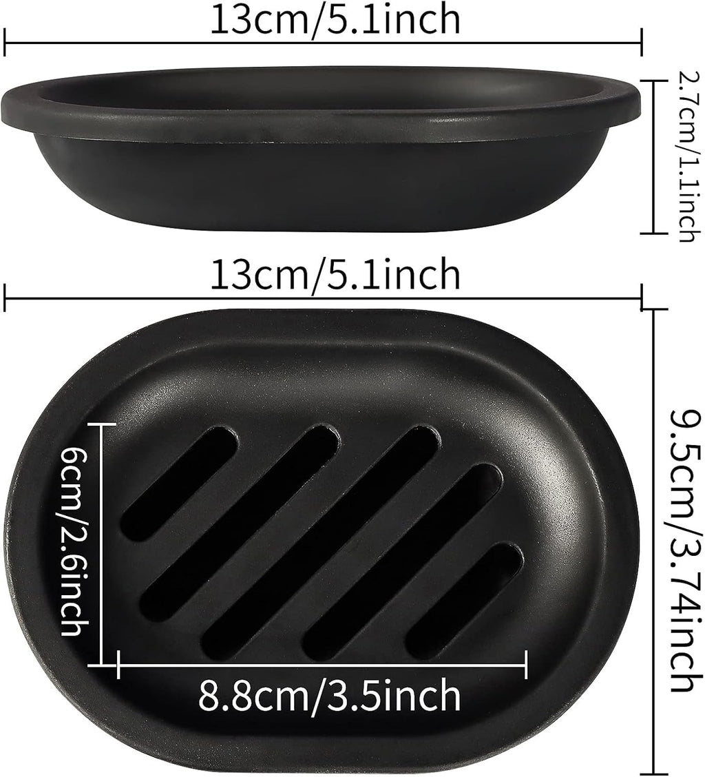 Topsky Soap Dish for Shower, 2pcs Soap Dishes Soap Savers for Bar Soap, Soap Bar Holder Shower with Drip Tray, Plastic Soap Holders with Drain for Kitchen Sink, Easy to Clean, Keeps The Soap Dry