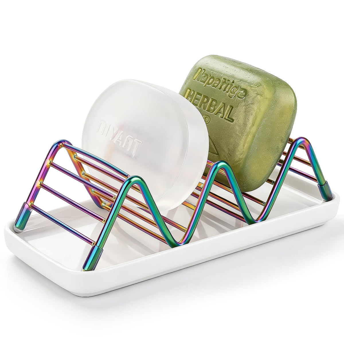 Stainless Steel Soap Dish Self Draining Bar Soap Holder, Silver