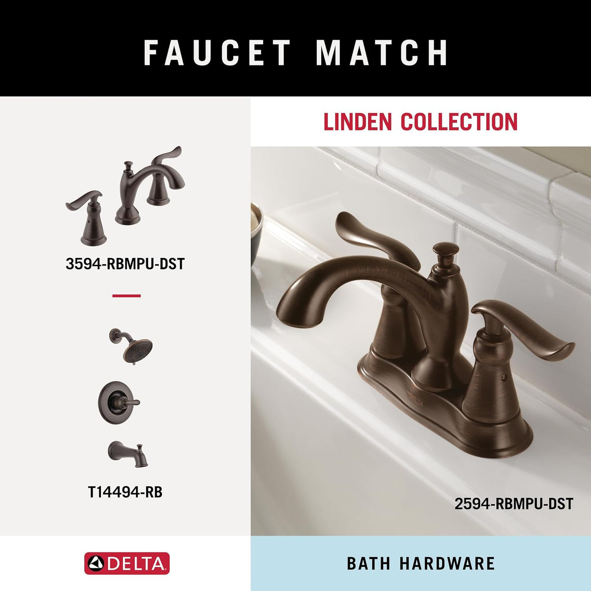 Delta Double Towel Hook for Bathroom or Kitchen| Venetian Bronze | Linden Accessories