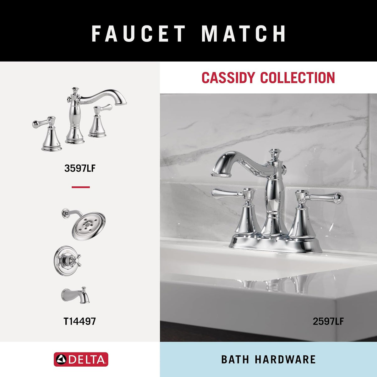 Delta Double Towel Hook for Bathroom or Kitchen| Polished Chrome | Cassidy Accessories