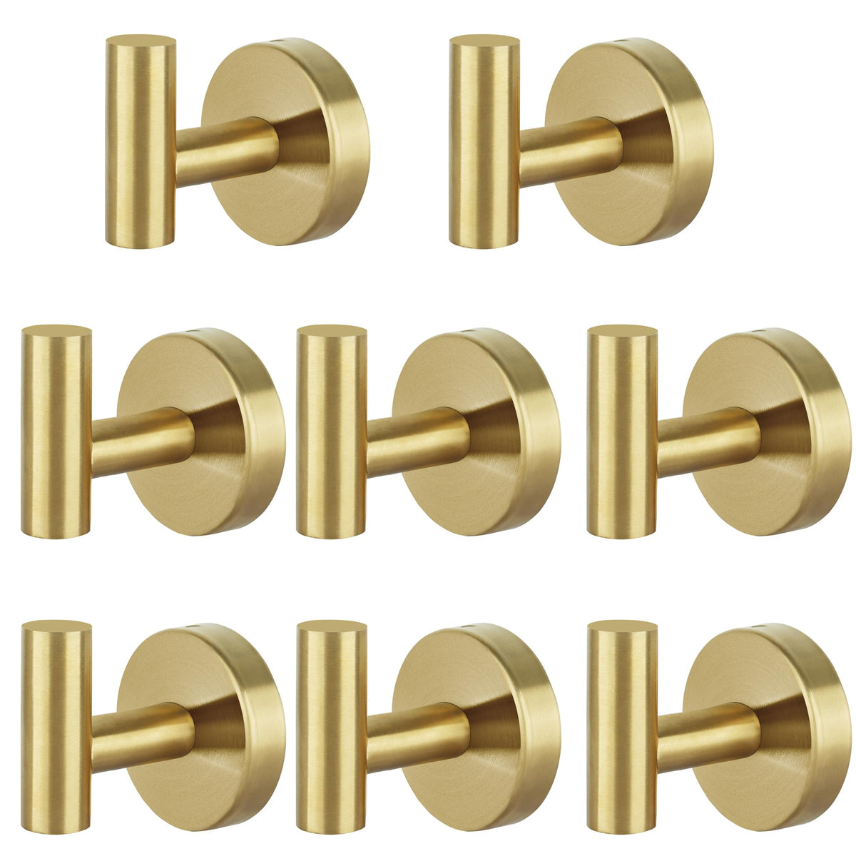 Towel Hooks Bathroom Coat Robe Wall Hook Heavy Duty Door Hanger Towel Robe Clothes Cabinet Closet Sponges Rack for Bathroom Bedroom Kitchen Hotel Pool 4 Packs Black(Drilling Installation)
