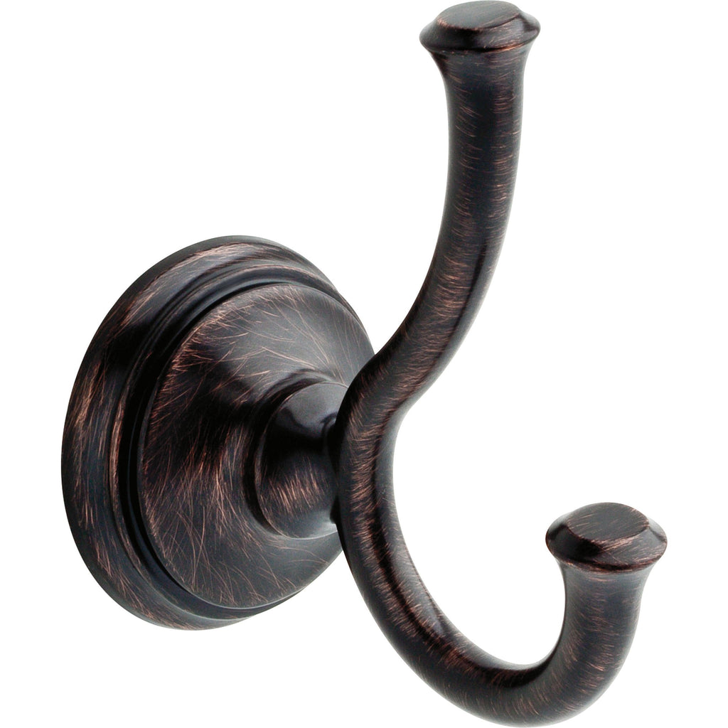 Delta Double Towel Hook for Bathroom or Kitchen| Polished Chrome | Cassidy Accessories