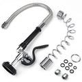 Spray Valve with 38" Flexible Stainless Steel Hose & Pre-Rinse Overhead Spring, Commercial Faucet Flexible Hose with Spray Head Replacement Kit for Commercial Restaurant Industrial Kitchen Sink Faucet