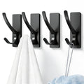 10 Pack Self Adhesive Towel Hooks: Extra Strong 13LB, Stainless Hook for Hanging Loofah, Towels, Coat, Bath Robe Bathroom Shower, Brushed Nickel