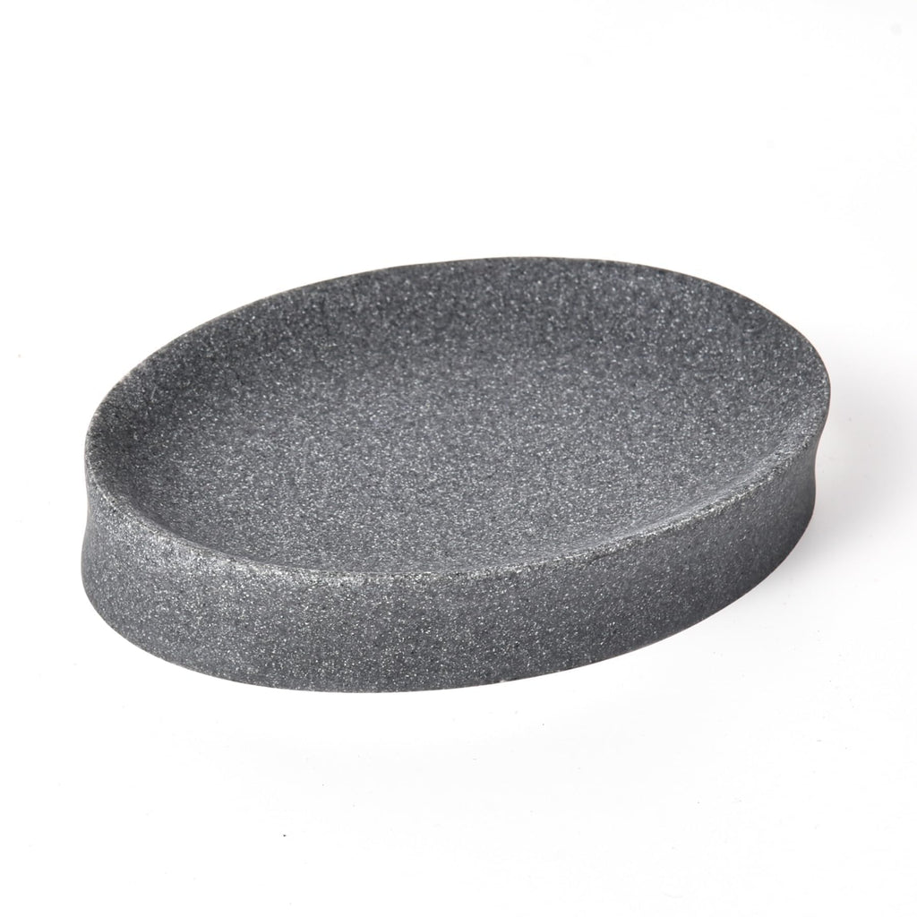 IMEEA Oval Resin Soap Dish for Bathroom Sink Stone-Look Soap Tray Holder