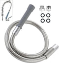 Replacement B-0044-H Commercial Sink Sprayer Hose for T&S Brass, 44 inch Stainless Steel Flexible Pre-Rinse Hose with Heat Resistant Gray Handle Commercial Kitchen Sink Faucet Dish Spray Part