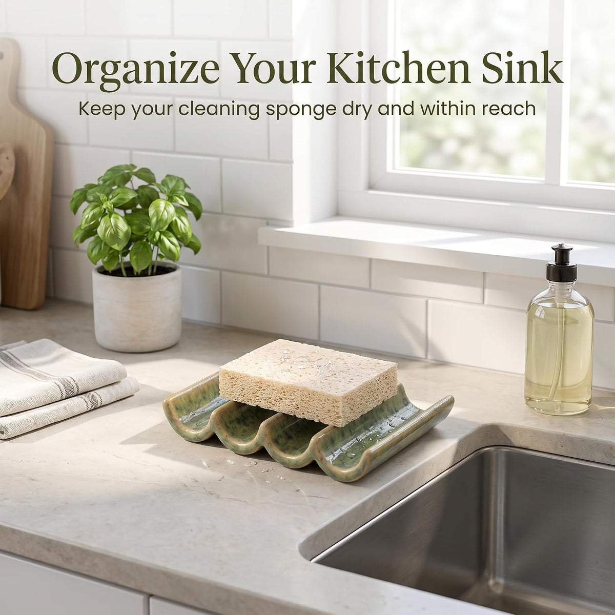 Ceramic Soap Dish, Draining Bar Soap Holder for Shower & Bathroom