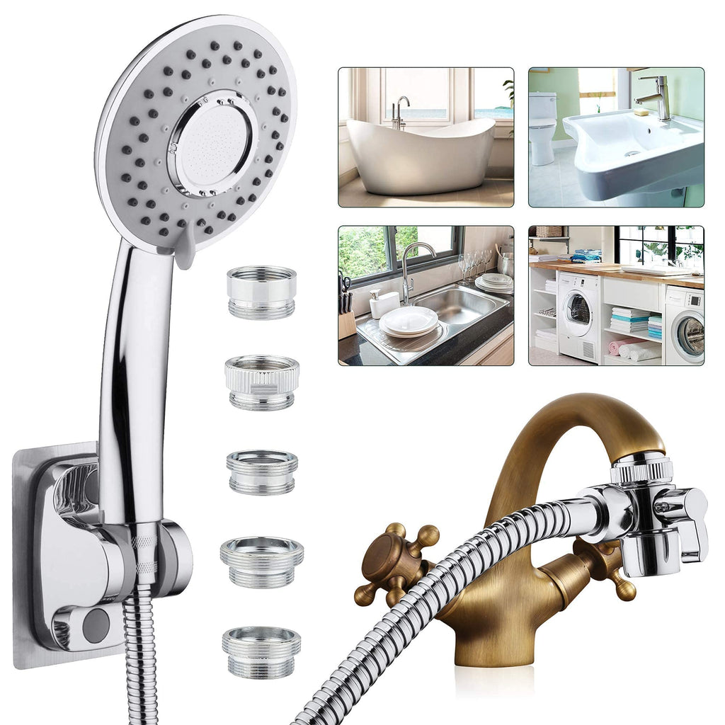 ZCONIEY Sink Faucet Sprayer Attachment Hair Pet Rinser Showerhead with Stop Water-saving Function