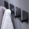 DELITON 26lb Heavy Duty Adhesive Towel Hooks, No-Damage 4 Pack Matte Black