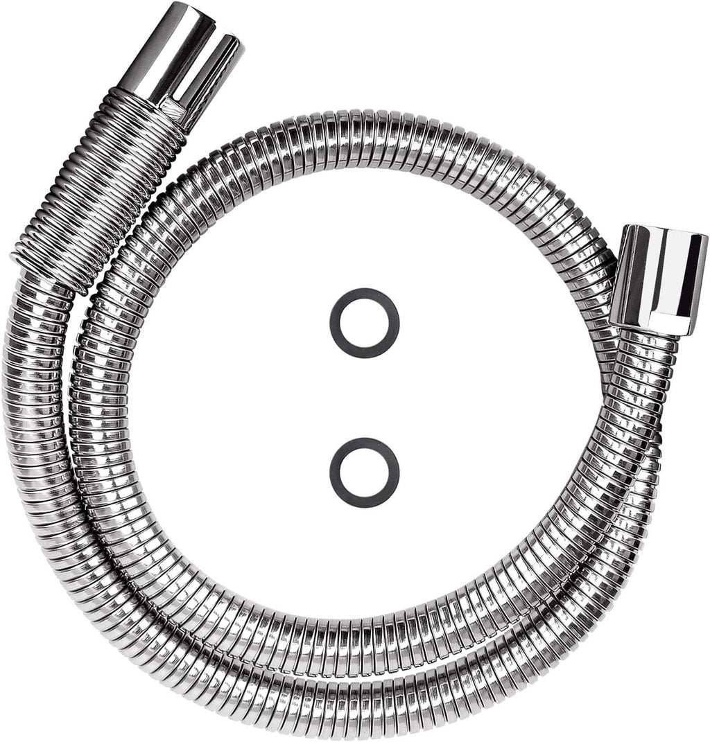 Pre-rinse Hose 44" Flexible Stainless Hose Replacement Kit For Commercial Kitchen Sink Faucet On Compartment Sinks with Spray Valve