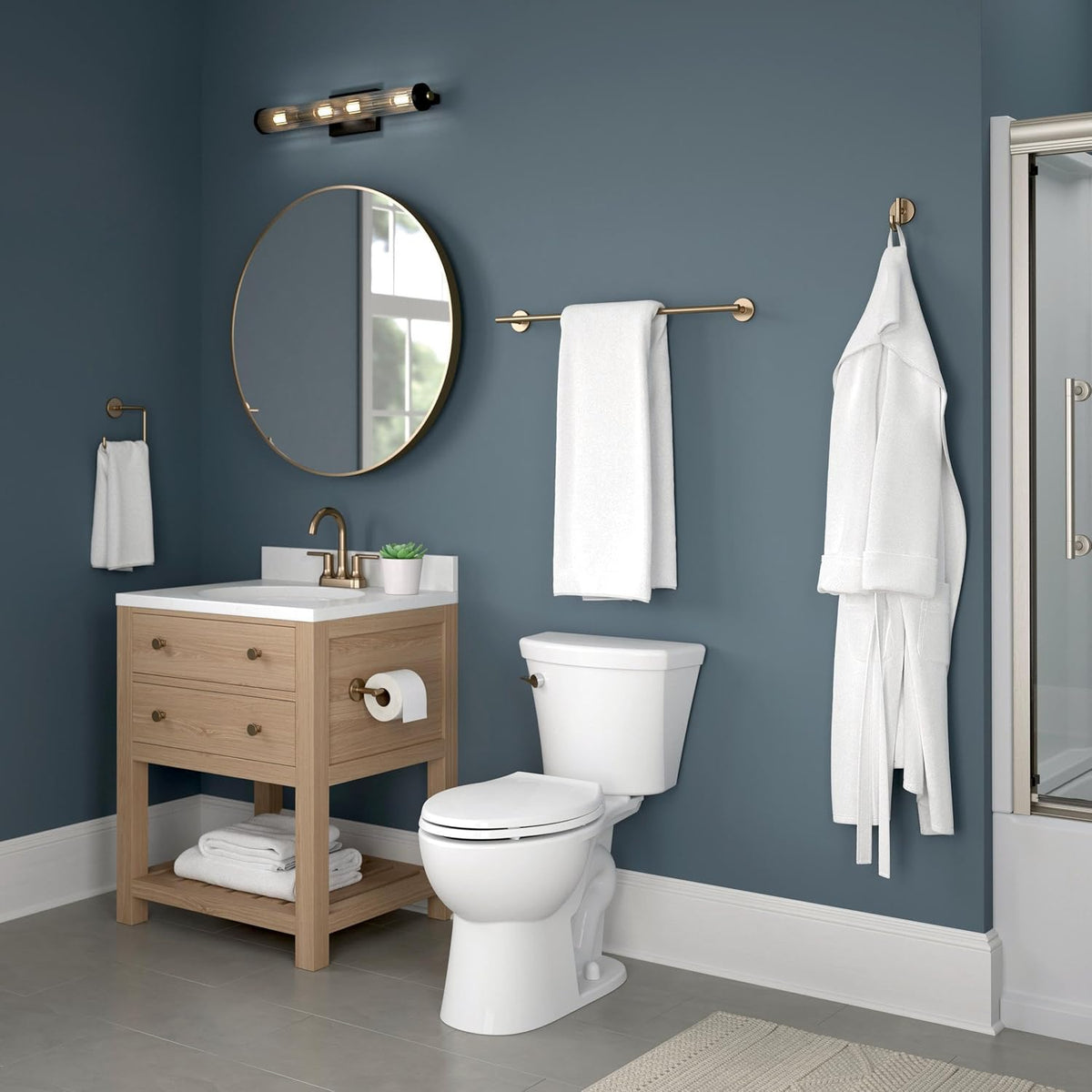 Delta Single Towel Hook for Bathroom or Kitchen| Champagne Bronze | Trinsic Accessories