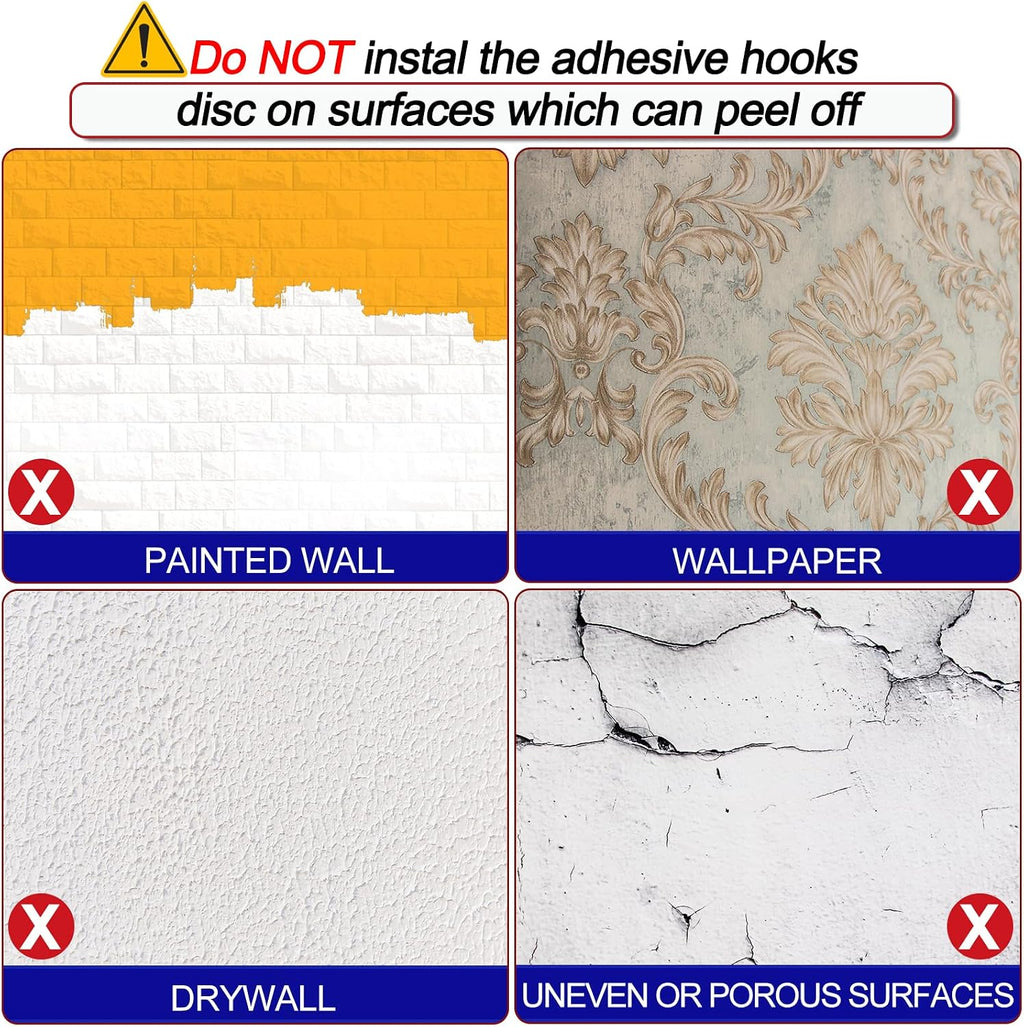 Bntuk Adhesive Wall Towel Hooks, No Drill Waterproof Bathroom Shower Hooks